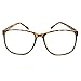 Panto Oversized Thin Frame Nerd Fashion Glasses Havana