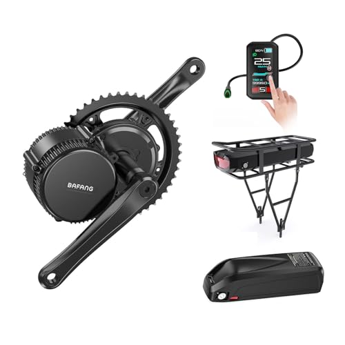 BAFANG Central Motor with Battery (Optional) - BBS02B BBS01B BBS-HD Electric Bike Conversion Kit 36V 48V 52V with LCD Display