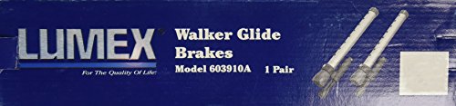Graham-Field 603910A Lumex Glide Brakes, Silver, Pair