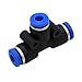 Push Fittings 4mm or 5/32 OD - DERNORD 10 Pack Plastic Push to Connect Fitting Tee Quick Fittings Lock