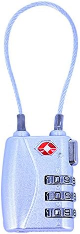 TSA Lock Cable Approved Luggage Lock Heavy Duty Combination Cable Lock