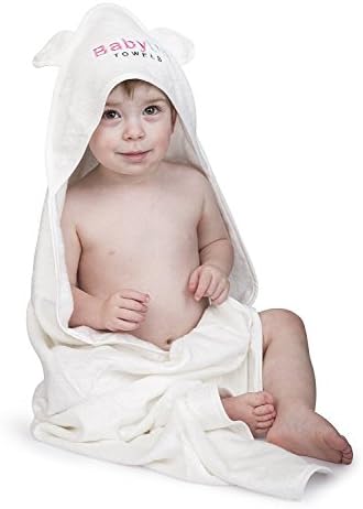 Bamboo Hooded Baby Towel with bear ears, Organic, Hypoallergenic, Antibacterial, Premium soft feel Perfect for infants and babies, super absorbent, quick dry Made by BabyDry Towels.
