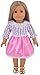 ebuddy 3pc/Set Wedding Dress and Pricess Elegant Dress Style Doll Clothes for 18 inch American Girl