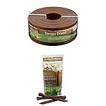 Master Mark Plastics 95340 Terrace Board Landscape Edging Coil, 5-inch x 40-Foot, Brown WITH Master Mark Plastics 99310 Terrace Board 10 Inch 10 Pack, Brown Stakes,