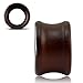 ZS Vintage Natural Brown Black Wood Organic Ear Tunnel Plugs Stretcher Gauges for Men and Women (Brown,11/16