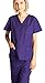 Dagacci Medical Uniform Womens and Mens Scrub Set Unisex Medical Scrub Shirt Top and Pant, Purple, Medium, Short Sleeve