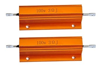 Cutequeen 2PCS 100W Watt 3 Ohm Aluminum Case Wirewound Chassis Mounted Resistor (Pack of 2)