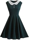 IHOT Women's Elegent Vintage Retro Style Wear to Work Fomal Dresses XL Dark Green