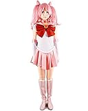 Miccostumes Women's Sailor Moon Chibi Usa Small Lady Cosplay Costume (L, Pink)