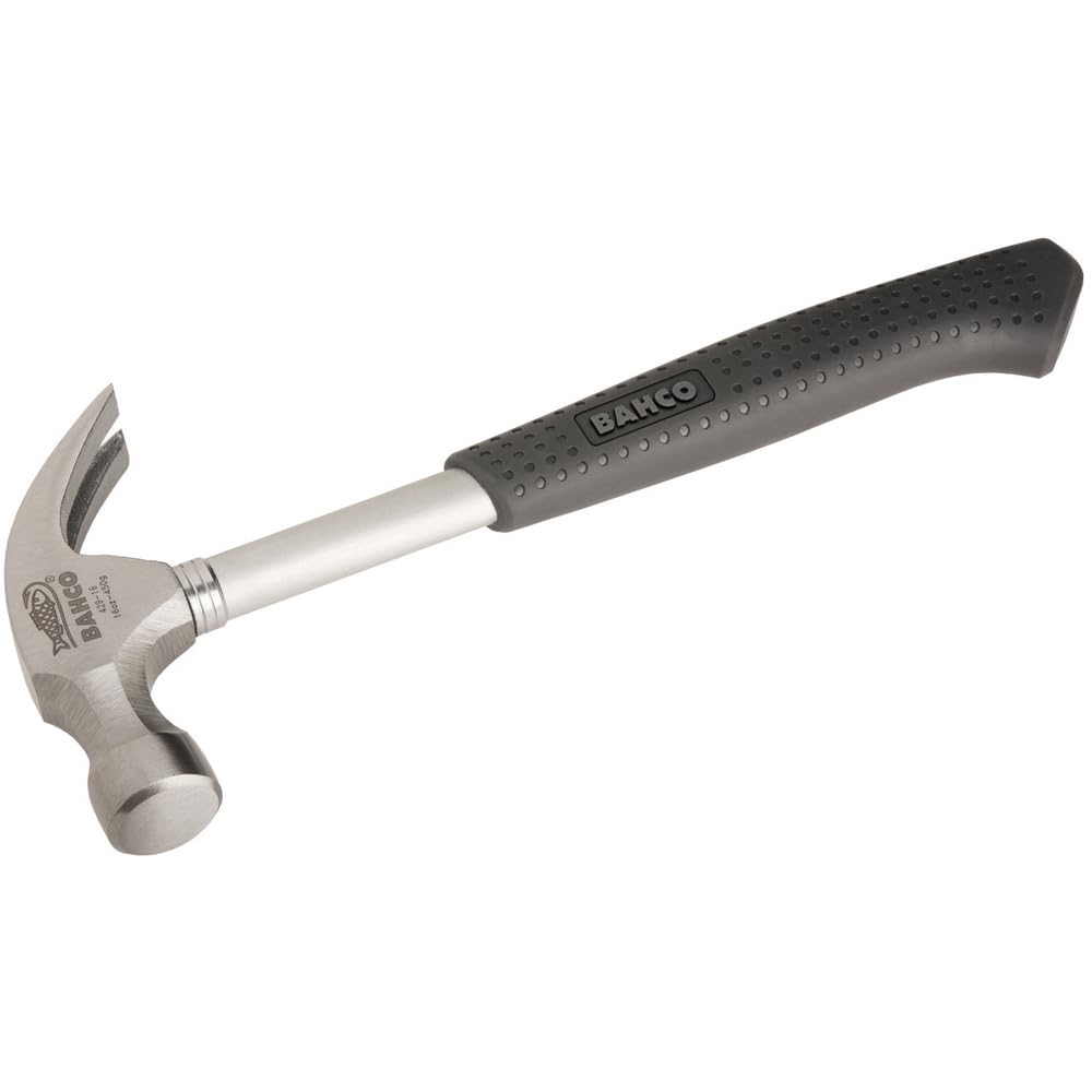 Bahco 429-8 Claw Hammer with Steel Handle, Silver/Black, 400 g 255 mm