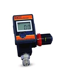 Lematec   Regulador digital de flujo de aire con válvula de ajuste de bloqueo, válvula de control de flujo de aire, rosca universal macho de 1 4", funciona con todas las herramientas de aire y compresores de aire
