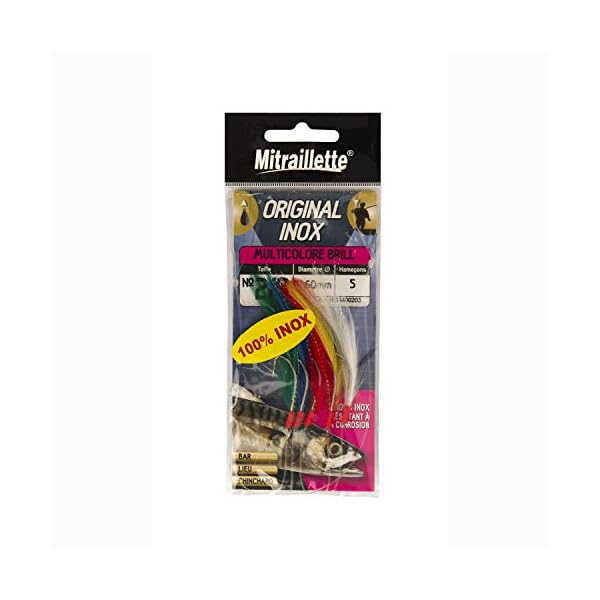 Bas De Ligne Mer Ragot – Mitraillette Originale – 4 Hameçons N°2 – Fil 35/100 – Pour Bar, Lieu, Chinchard - 6