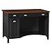 Bush Furniture Fairview Home Office Desk, Antique Black/Hansen Cherry