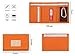 Rough Enough Kids Wallet for Boys Girls Preppy Teen with Neck Lanyard Keychain Canvas Bright Orange