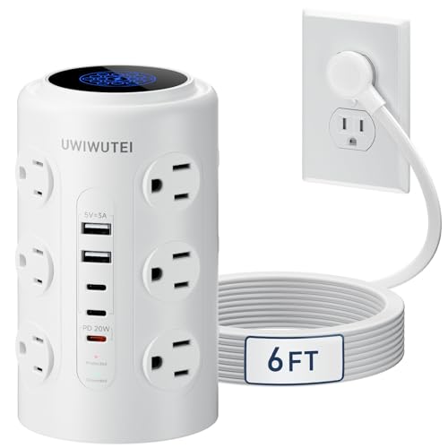 Tower Power Strip with USB-C Port
