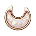 18GA Rose Gold PVD Plated Opal Moon Cartilage Tragus Stud Earring