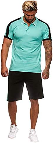 Mens Leisure Stripe Sets - Color Collision Short Sleeve Shorts Sports Thin Summer Sets,2019 New