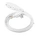 ClearMax 3 Prong Extension Cord with Multiple Outlets, Heavy Duty 3 Outlet Extension Cord Power Outlet for Use in Home, Garage or Workshop, 16 AWG Indoor Extension Cord White, 6 Feet