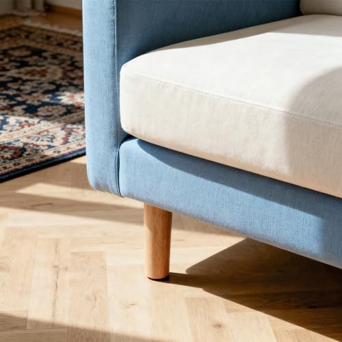 Aixxikum 4 Pieces Solid Wood Furniture Legs, 12 cm Replacement Legs for Sofa, for Mounting Plates and Screws for Sofa Bed, Shelf, TV, Wardrobe, Chair, Armchair