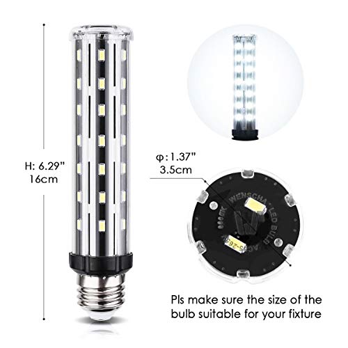 Wenscha LED Corn Light Bulb E26/E27 15W (120W Equivalent) 6000k Cool Daylight LED Energy Saving Home Light Corn Bulb 1500Lm AC85~265V Non-Dimmable (Pack of 4)