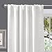 Lush Decor Venetian Curtain | Solid Color Window Panel for Living, Dining, Bedroom (Single Curtain), 84” x 54”, White