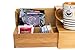 Bambusi 2-Tier Step Spice Rack Organizer with Drawer - Bamboo Tea Box and Cabinet Shelf Organizer