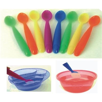 The First Years Take and Toss Color Changing Spoons - Pack of 10 (Multi Color)