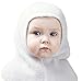 LANACare Baby Winter Hat, Merino Wool Balaclava for Kids, Soft Grey, 86