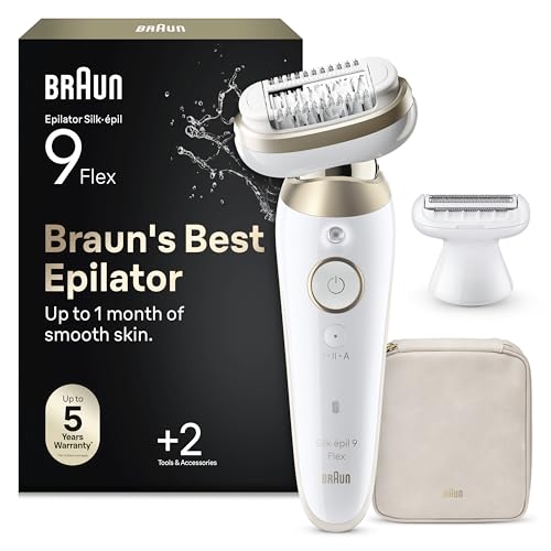Braun Silk·épil 9 Flex Depiladora Eléctrica Mujer, 9-041 3D, Oro