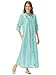 Women's Seersucker Embroidered Floral Lounger, Mint, Large