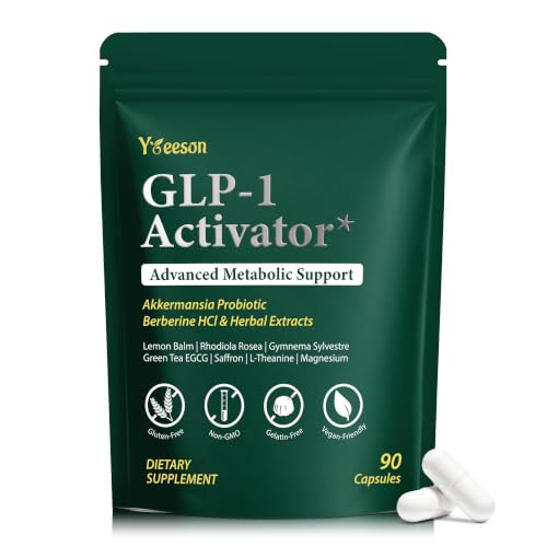 GLP-1 for Weight Loss Supplement, Appetite Suppressant for Weight Loss Caps | With Berberine, Akkermansia, Gymnema, EGCG & more, Carb Blocker Weight Loss Supplement for Women & Men, 90 Capsules
