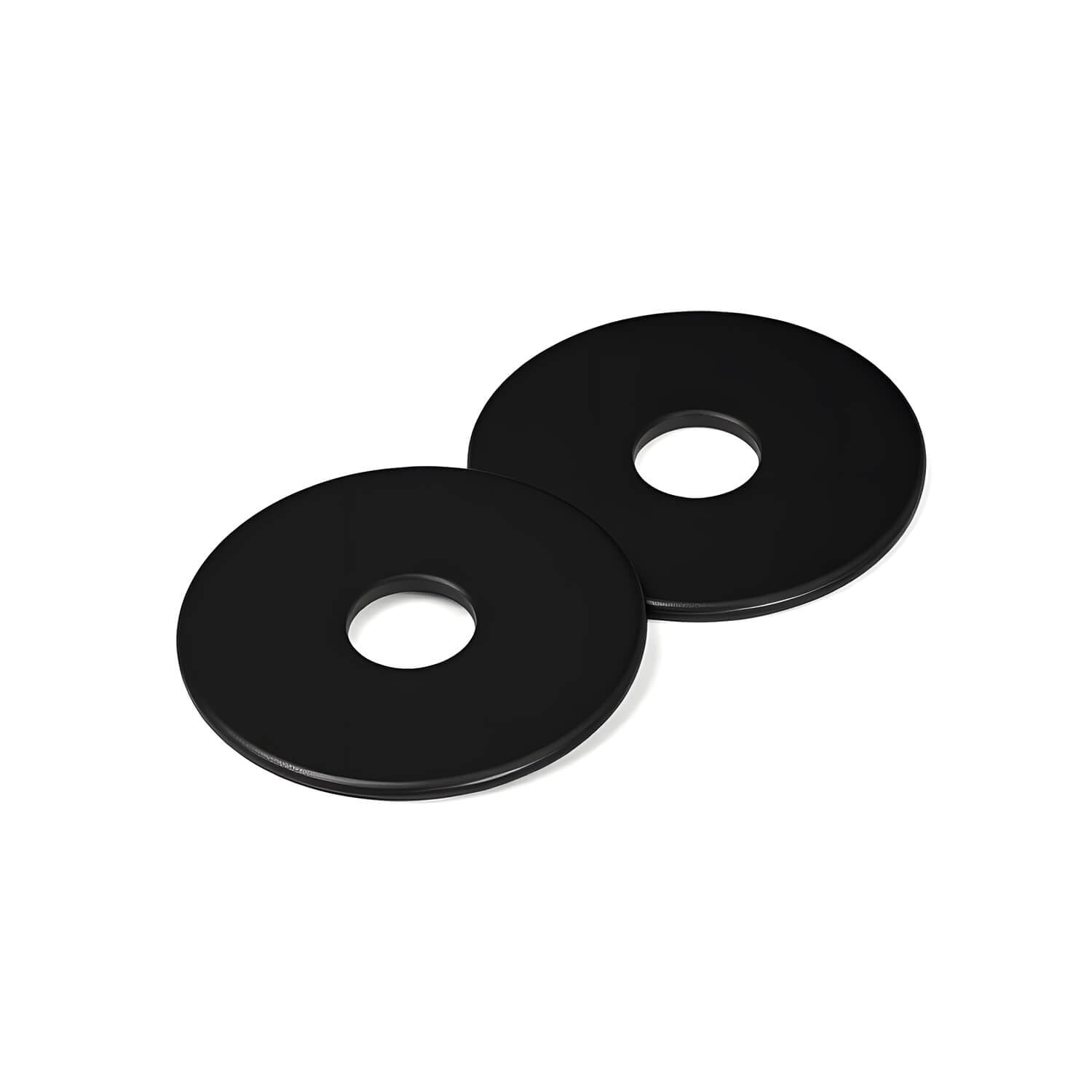 Photo 1 of 1/2 x 2'' (20 Pack) Black Oxide Stainless Steel Fender Washers, 2'' OD, (18-8) 304 Stainless Steel Metal Repair Washers for Screws and Bolts