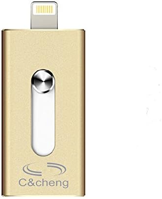 USB flash drive,Chicheng 16GB 32GB 64GB 128GB External storage U-disk Connector for iPhone 5/5s/5c/6/6 Plus/6s/6s Plus, iPad Mini 1/2/3/4, iPad Air/Air 2, iPad Pro(128GB)