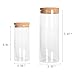 Luxtea Glass Jar Borosilicate Canister Set of 2 Jars in Different Sizes with Cork Stopper Lid, Airtight Container Cookie Candy Spice Cereal Storage