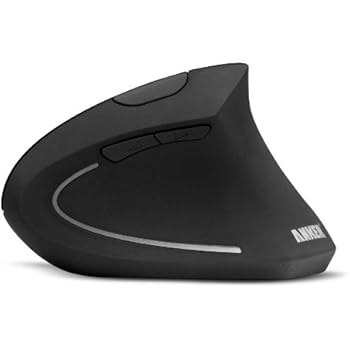 Anker 2.4G Wireless Vertical Ergonomic Optical Mouse, 800 / 1200 /1600DPI, 5 Buttons - Black