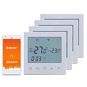 BEOK tds21wifi-ep Raumthermostat Thermostat Digital programmierbar Fußbodenheizung Elektrische Heizung Kabelloser Temperatur 
