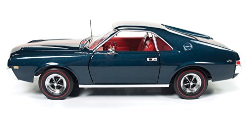 1968 AMC AMX Hardtop Blazer Blue "Class of 68" 50th Anniversary 1/18 and 1/64 2 Cars Set Limited Edition to 1002 pieces Worldwide Diecast Model Cars by Autoworld AMM1124 - Thumbnail 2