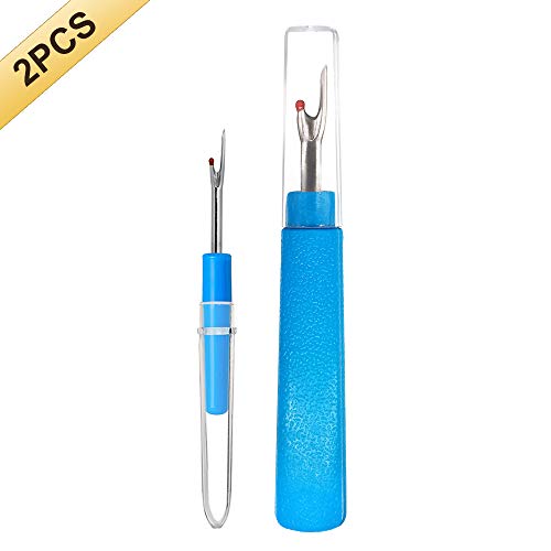 2PCS Seam Rippers, Sharp Sewing Seam Thread Remover Stitch Unpicker with Ergonomic Handles for Needle Work Patterns and Sewing Clothes