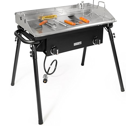Outdoor Camping Propane Griddle Stove Tools Set 20 PSI Regulator Griddle Pan Griddle Tools w/Storage Bag - Thumbnail 7