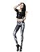 HDE Women's Funky Digital Print Design Graphic Stretch Footless Fashion Leggings (Dark Bionic Legs, XL)