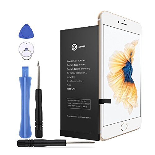 Ombar Battery for 5s 5c , Safe Li-polymer with Screwdrive,Spudger,Plastic Opening Tool including Adhesives - 12 Month Warranty Ombar Battery for 5s 5c , Safe Li-polymer with Screwdrive,Spudger,Plastic Opening Tool including Adhesives - 12 Month Warranty