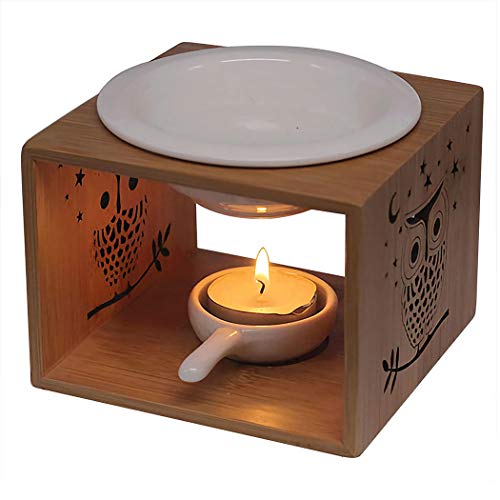Singeek 100ML Ceramic Tea Light Holder,Essential Oil Burner Candle Aroma Diffuser for Spa Yoga Meditation - Thumbnail 5