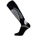 Elite Wool Race Ski Socks - Warm Comfortable Ski Socks, Snowboard Socks - Merino Wool Ski Socks - PureAthlete (Black/Silver, S/M)