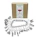 JUSTSWAG Vicien BATEMEN Wine Glass Charms Markers Tags Identification,Wine Charms for Stem Glasses,Wine Bachelorette Tasting Party Favors Decorations,Travel Themed Set of 16