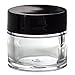 Clear Thick Wall Travel Refillable Pot Container Jar .25 oz (6 pack)
