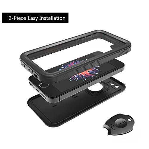 iPhone SE/5/5S Waterproof Case, Waterproof iPhone SE Shockproof FullBody Rugged Cover Case with