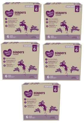 Parent's Choice Disposable Diapers, Size 6, 240 Count (Pack of 5)