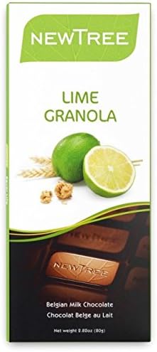 NEWTREE 20252 2.82 oz. Organic Lime Granola Milk Chocolate Bar-Pack of 4