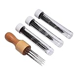 TEOYALL Needle Felting Kit Wool Felting Supplies Needle Felting Tool + 60 Pieces Felting Needles 3.58/3.39/3.07 inch