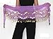 OPCC Belly Dance Hip Skirt Scarf Wrap Belt costume with Rows Gold Coins (purple)